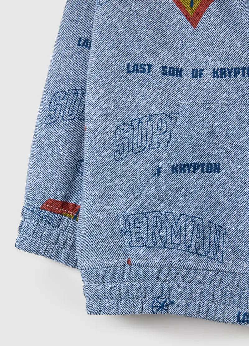 OVS, Felpa Da Bambino In Puro Cotone Denim, Denim, Taglia: 3-4 miniatura 3