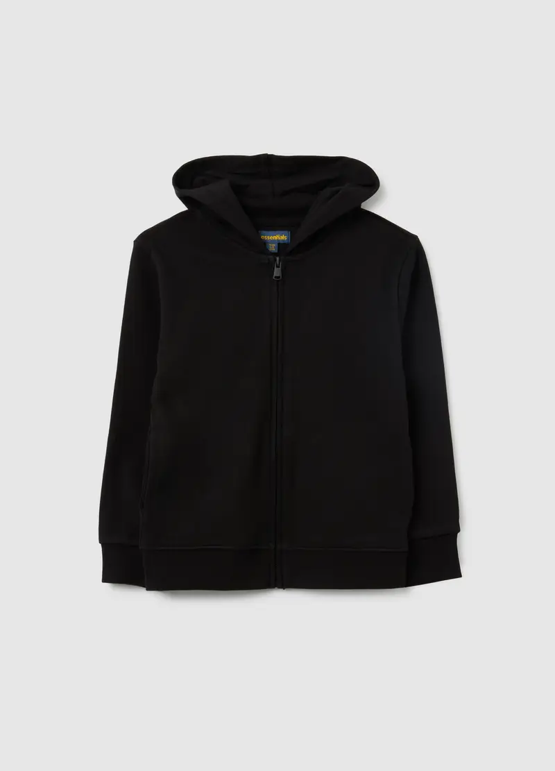 OVS, Felpa Da Bambino In Puro Cotone Nero Regular Fit, Nero, Taglia: 4-5