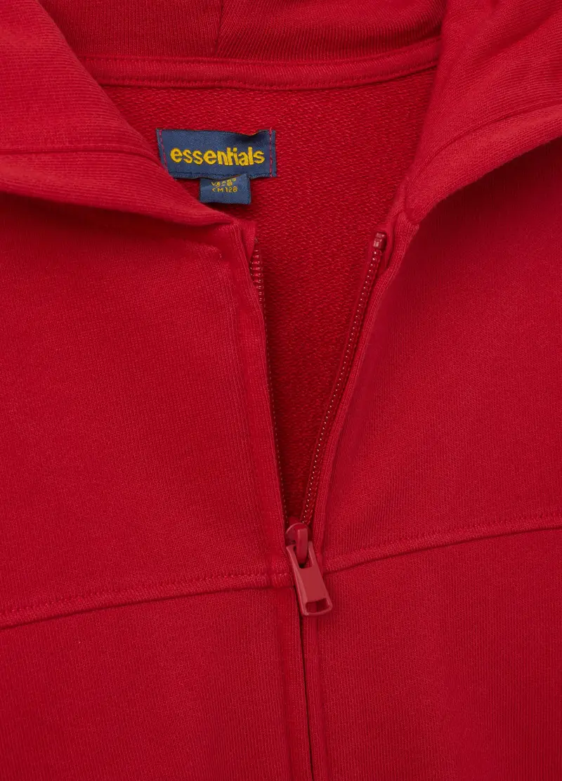 OVS, Felpa Da Bambino In Puro Cotone Rosso Regular Fit, Rosso, Taglia: 3-4 miniatura 3