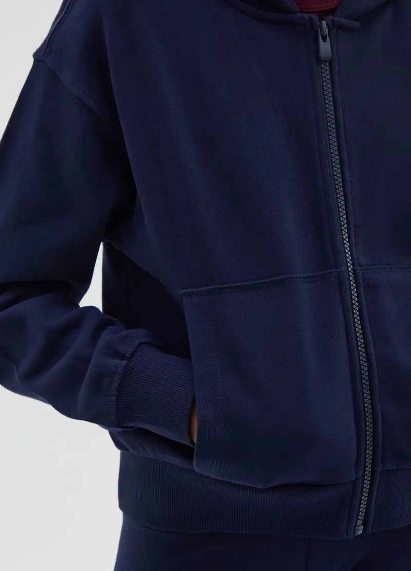 OVS, Felpa Da Ragazza In Puro Cotone Blu Regular Fit, Bambina, Blu, Taglia: 10-11 miniatura 2