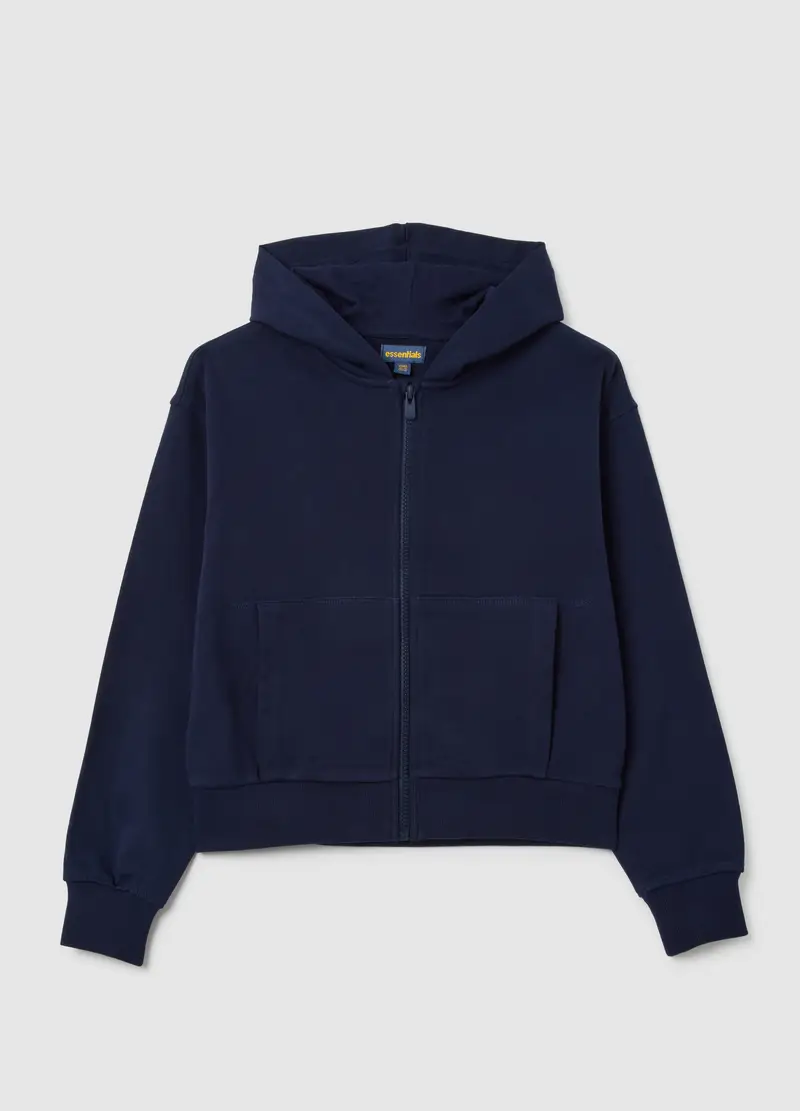 OVS, Felpa Da Ragazza In Puro Cotone Blu Regular Fit, Bambina, Blu, Taglia: 10-11 miniatura 3