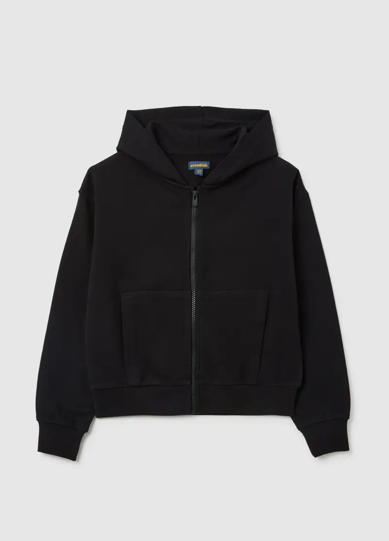 OVS, Felpa Da Ragazze In Puro Cotone Nero Regular Fit, Bambina, Nero, Taglia: 10-11 miniatura 3