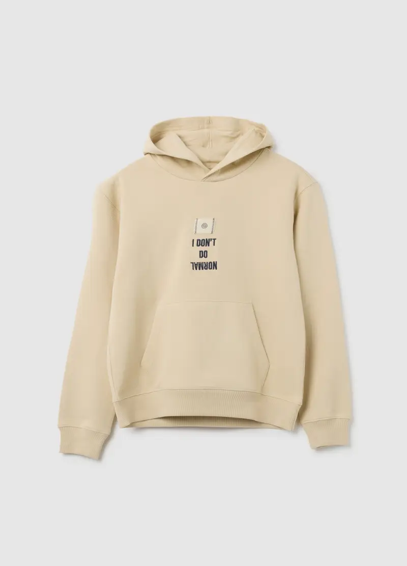 OVS, Felpa Da Ragazzo In Cotone Beige Regular Fit, Bambino, Beige, Taglia: 10-11