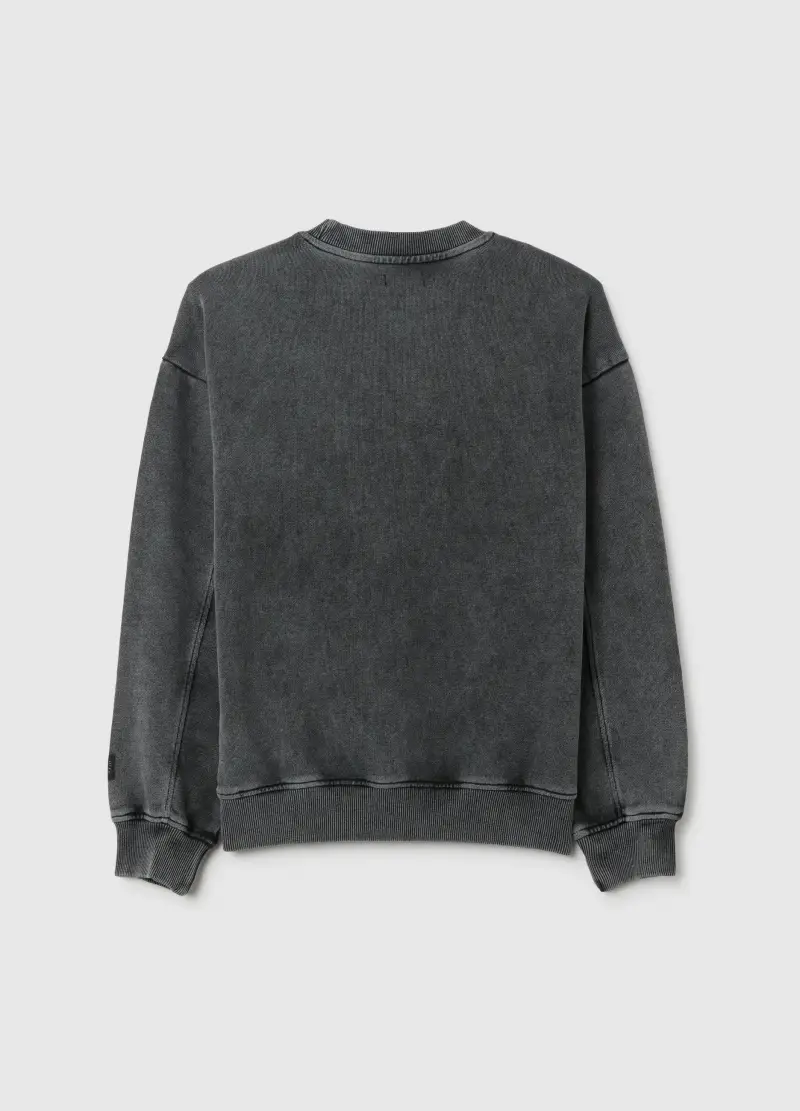 Felpa Da Ragazzo In Puro Cotone Grigio Regular Fit, Bambino, Multicolor miniatura 2