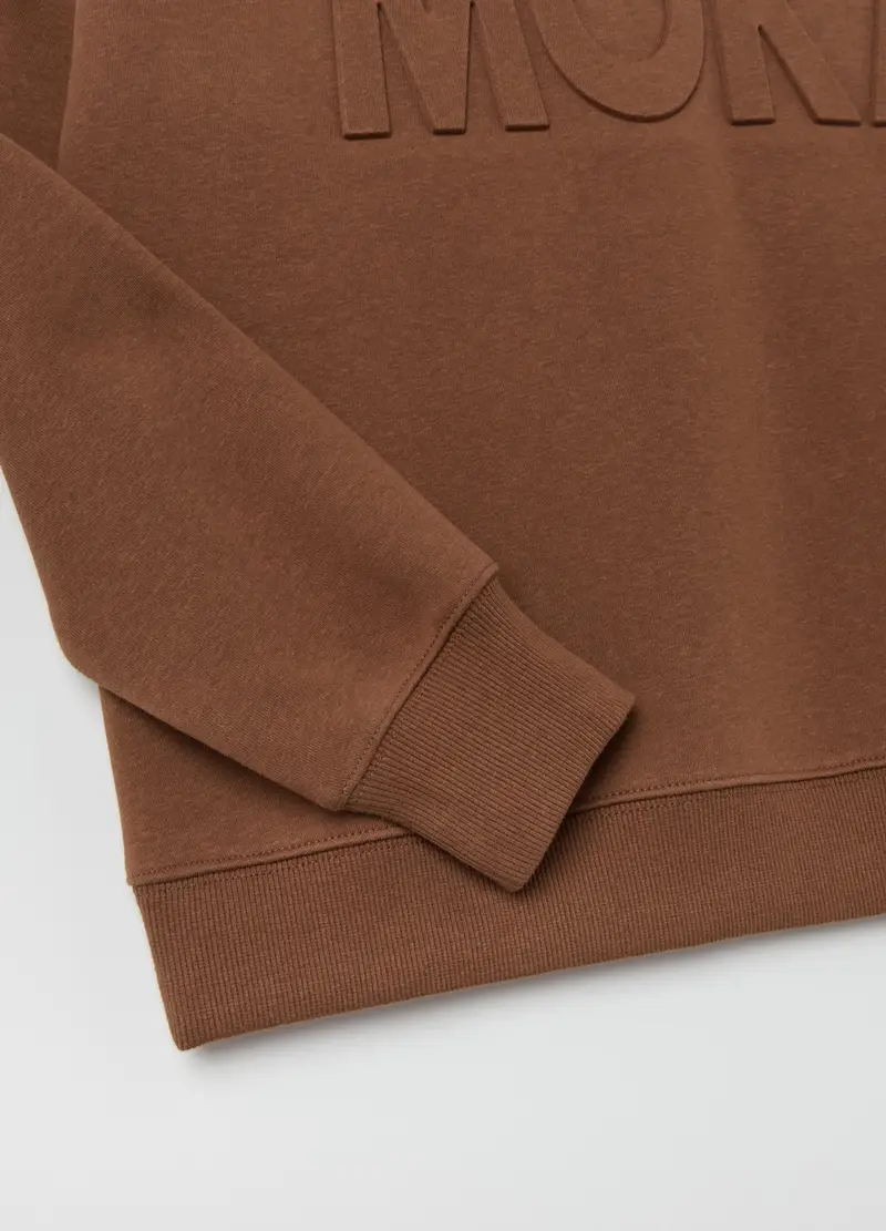 Felpa Essential Con Scritta In Rilievo, Donna, Marrone miniatura 2