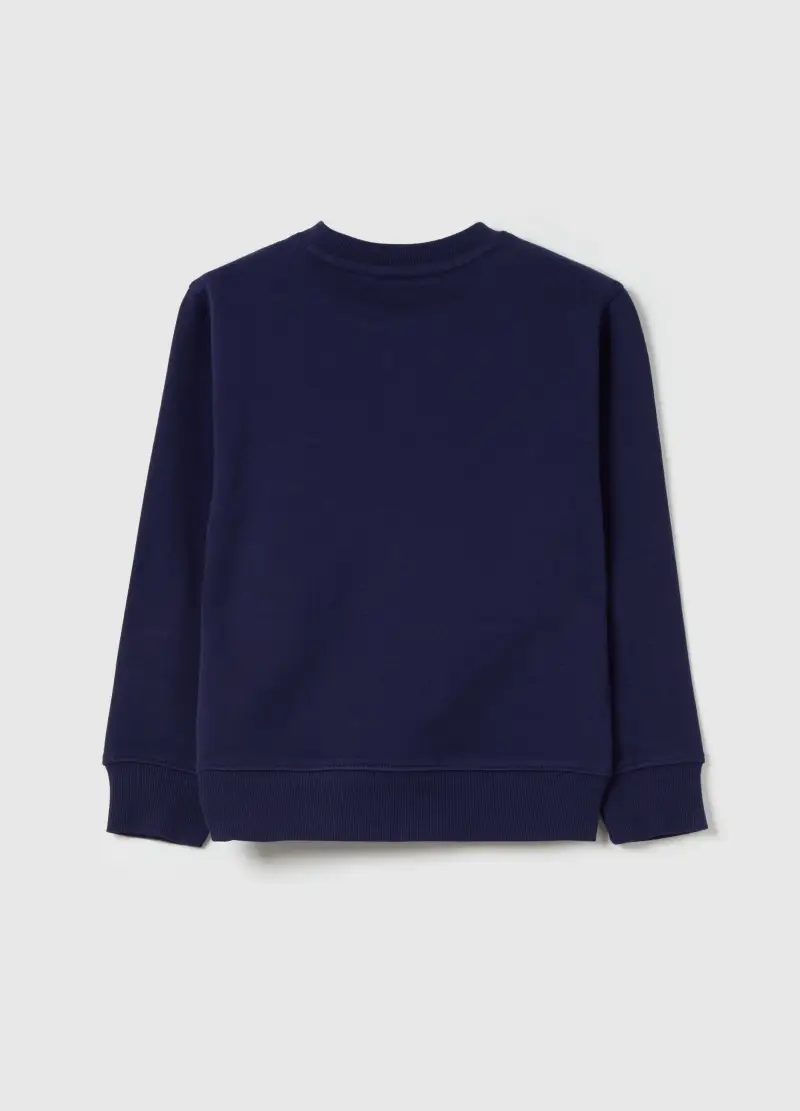 Felpa Girocollo Con Dettaglio A V, Bambino, Blu miniatura 2