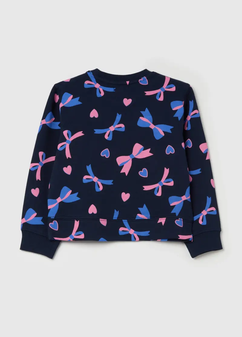 Felpa In French Terry Con Stampa, Bambina, Blu miniatura 2