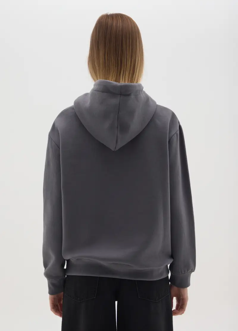 Felpa In Misto Cotone Grigia Regular Fit Con Logo Hard Rock Cafe, Donna, Grigio miniatura 3