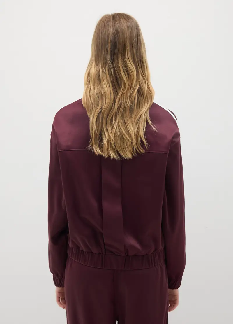 OVS, Felpa In Misto Cotone Rossa Regular Fit Con Zip, Donna, Rosso, Taglia: XS miniatura 3