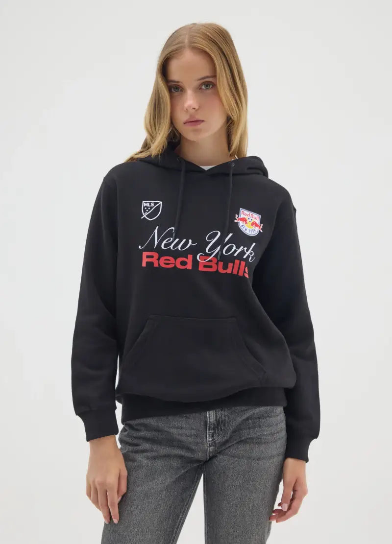 Ovs Felpa Nera Con Cappuccio In Misto Cotone Donna miniatura 2