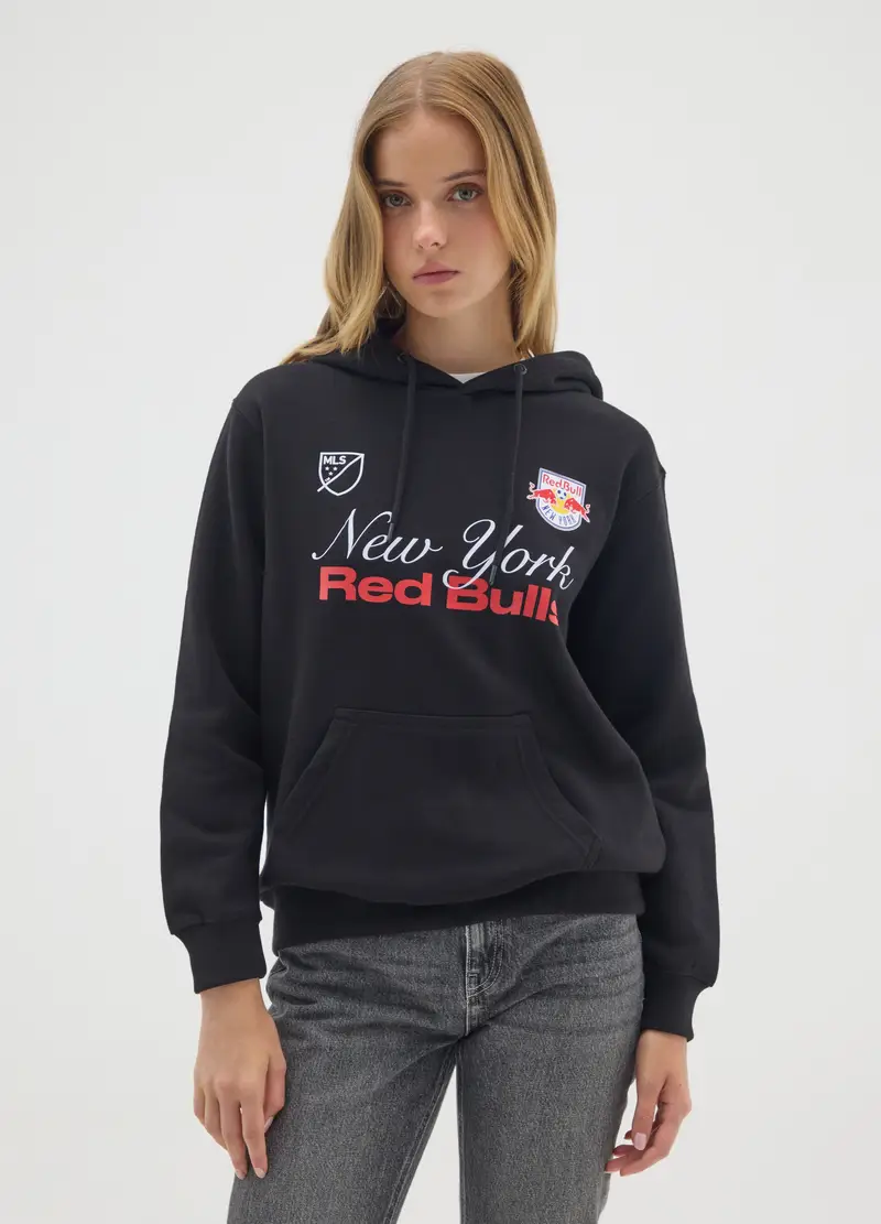 Ovs Felpa Nera Con Cappuccio In Misto Cotone Donna miniatura 2