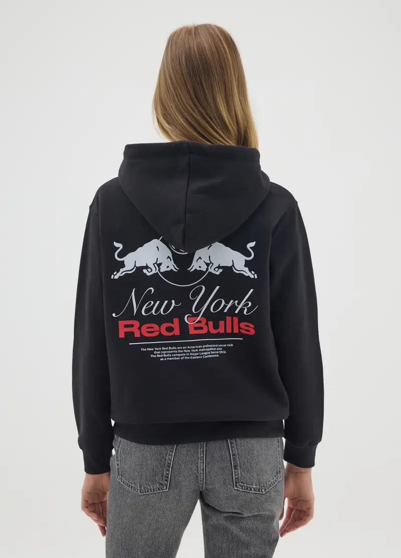 Ovs Felpa Nera Con Cappuccio In Misto Cotone Donna miniatura 3