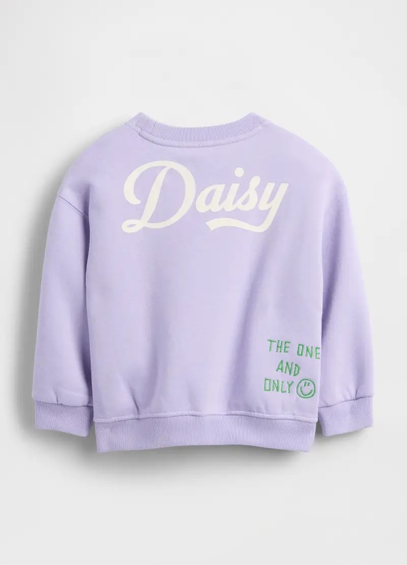 Felpa Viola In Cotone Con Stampa Daisy Duck, Unisex, Viola miniatura 2