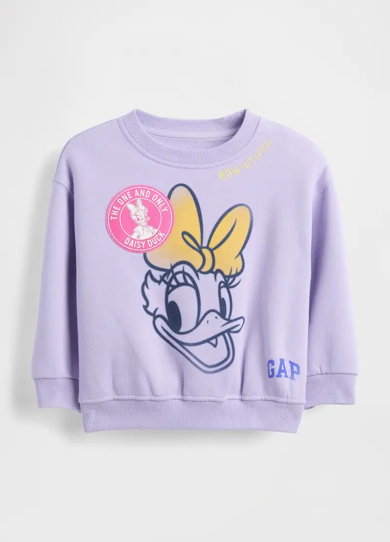 Felpa Viola In Cotone Con Stampa Daisy Duck, Unisex, Viola
