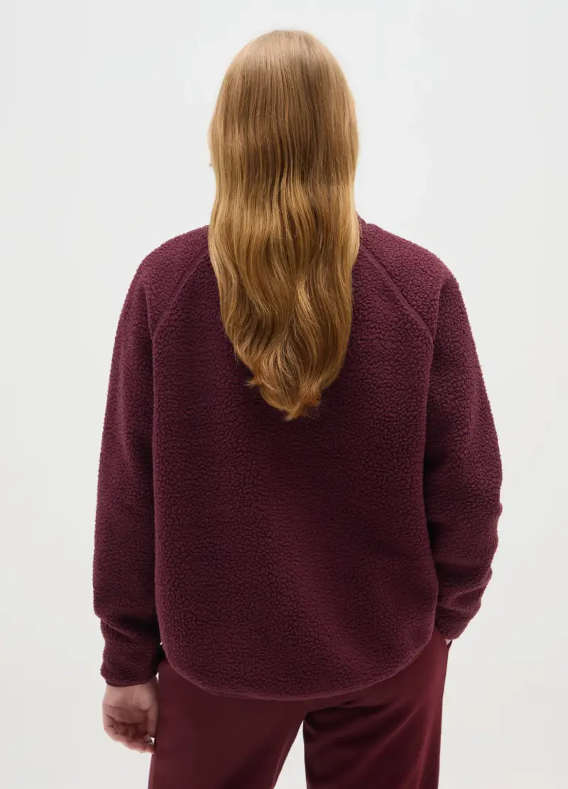 Felpa Viola In Finta Pelliccia, Donna Adult miniatura 3