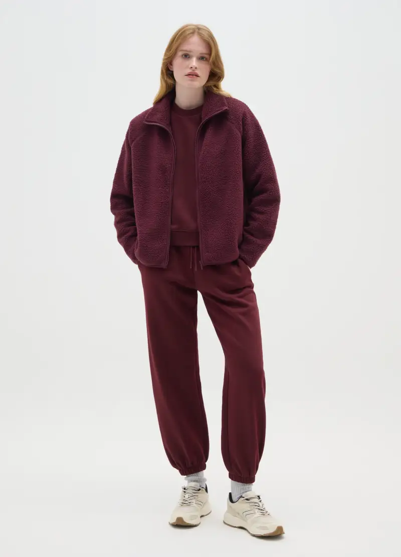 Felpa Viola In Finta Pelliccia, Donna Adult