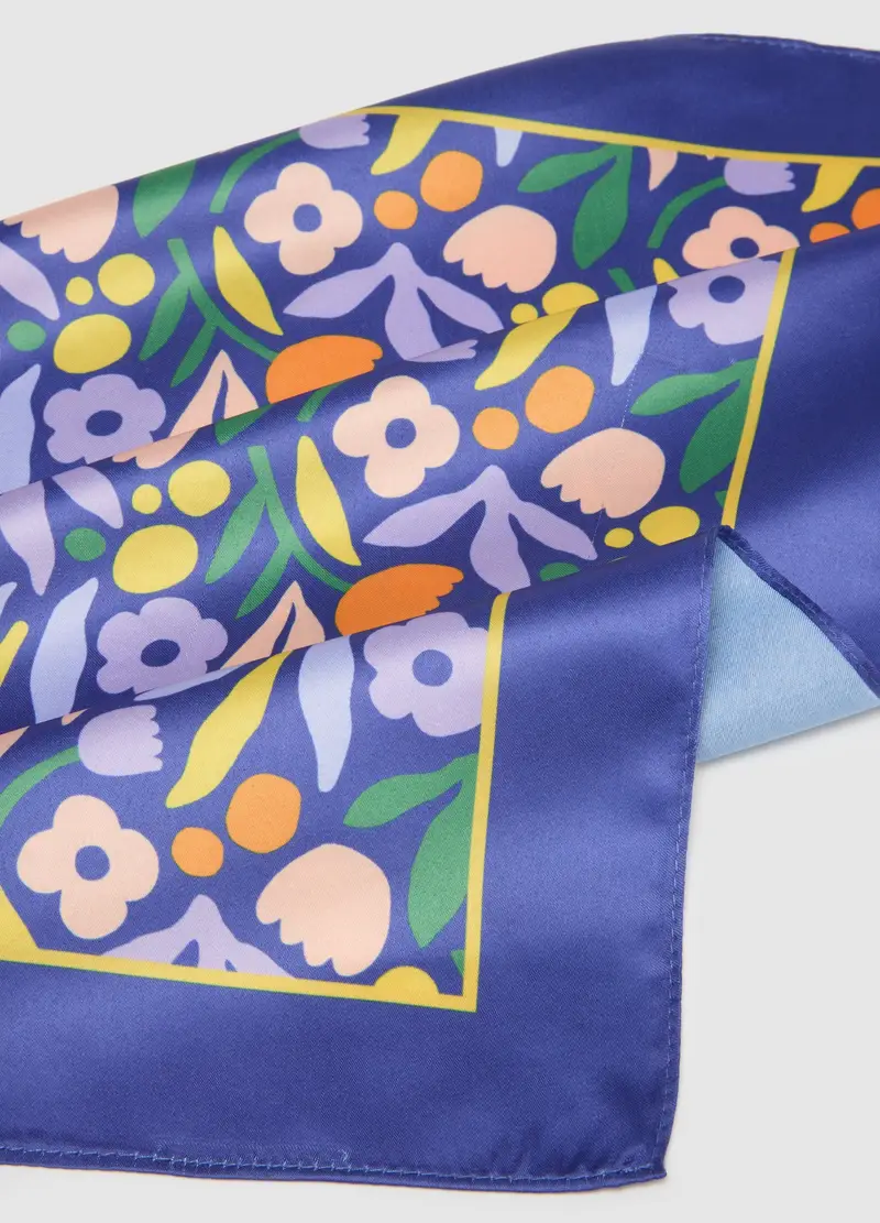 Foulard Multicolor Regular Fit Con Motivo Floreale, Donna, Multicolor miniatura 3