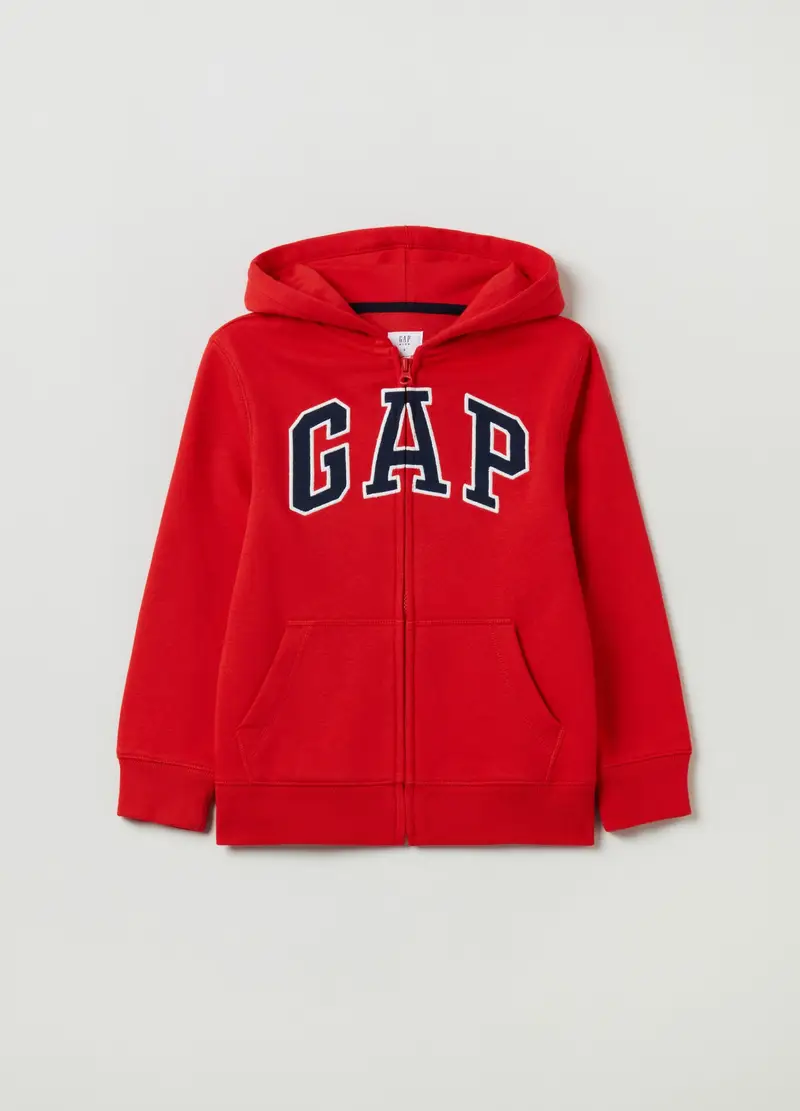 OVS, Full-zip In Felpa Con Ricamo Logo, Bambino, Rosso, Taglia: XS/99-114
