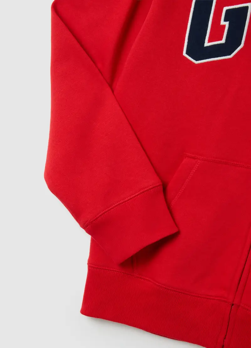 OVS, Full-zip In Felpa Con Ricamo Logo, Bambino, Rosso, Taglia: XS/99-114 miniatura 2