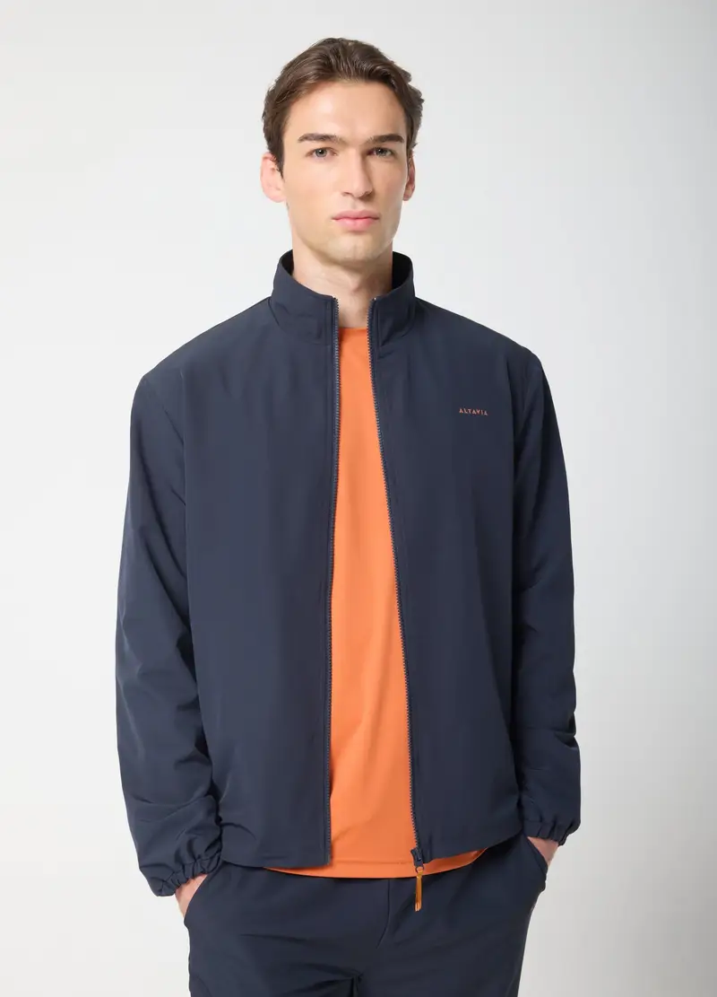 Full-zip In Tessuto Tecnico Con Profili A Contrasto Altavia Court, Unisex, Blu
