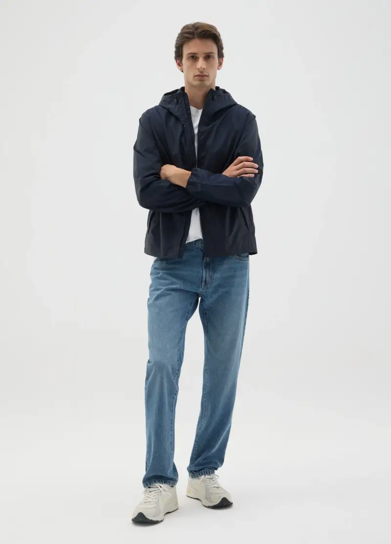 Giacca A Vento Da Uomo In Blu, Blu