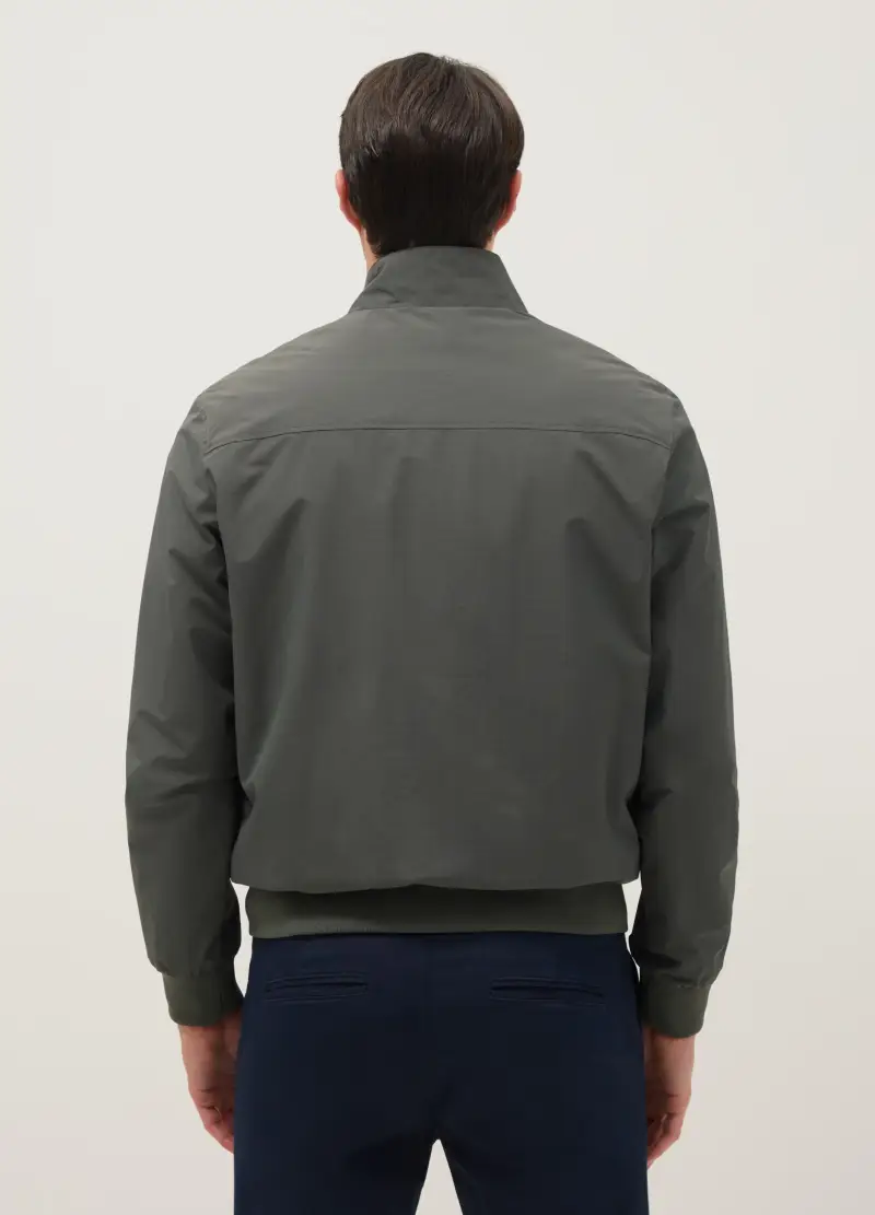 Giacca Bomber Verde Regular Fit Con Zip, Uomo, Verde miniatura 3