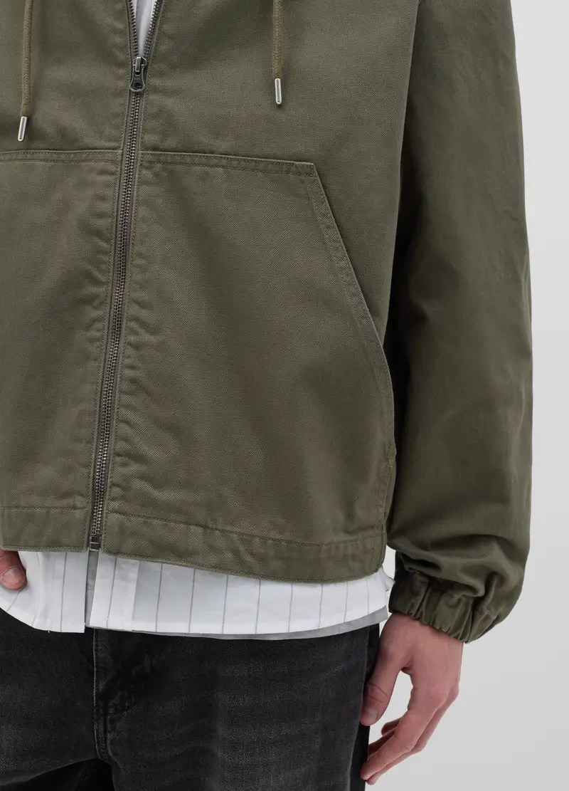 OVS, Giacca Corta Full-zip Verde Con Cappuccio, Uomo, Verde, Taglia: S miniatura 3