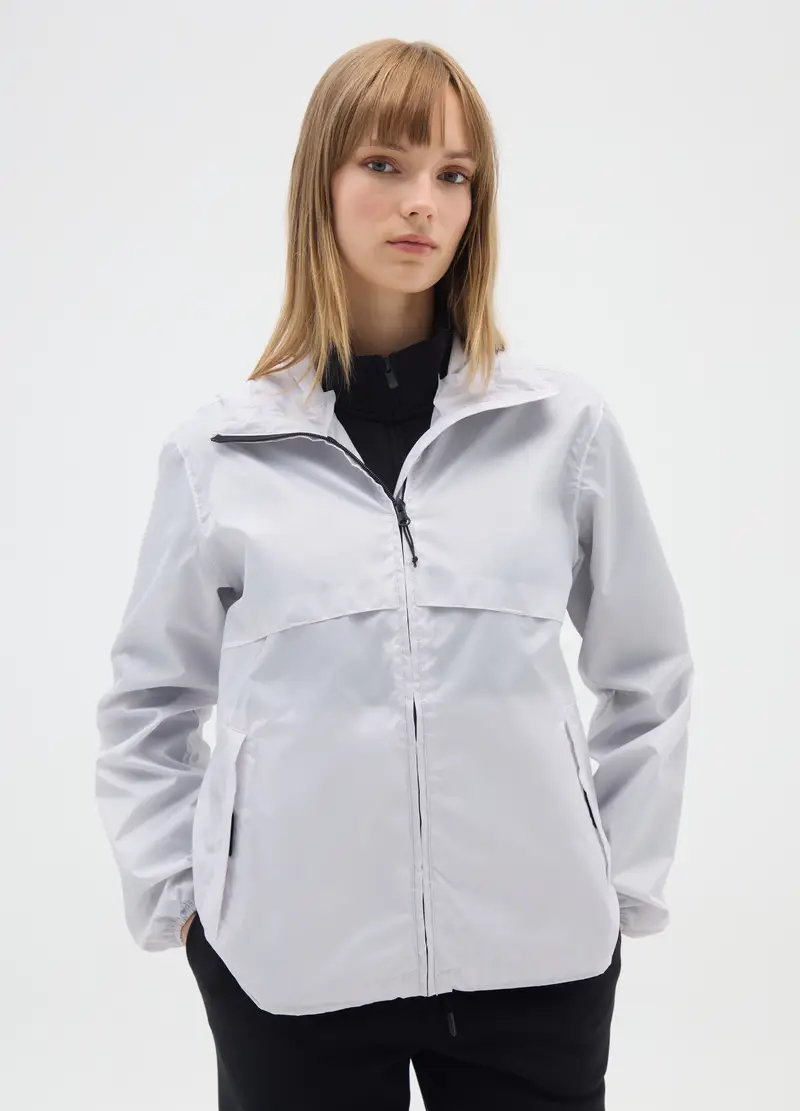 Giacca Da Donna In Bianco Impermeabile, Bianco miniatura 2