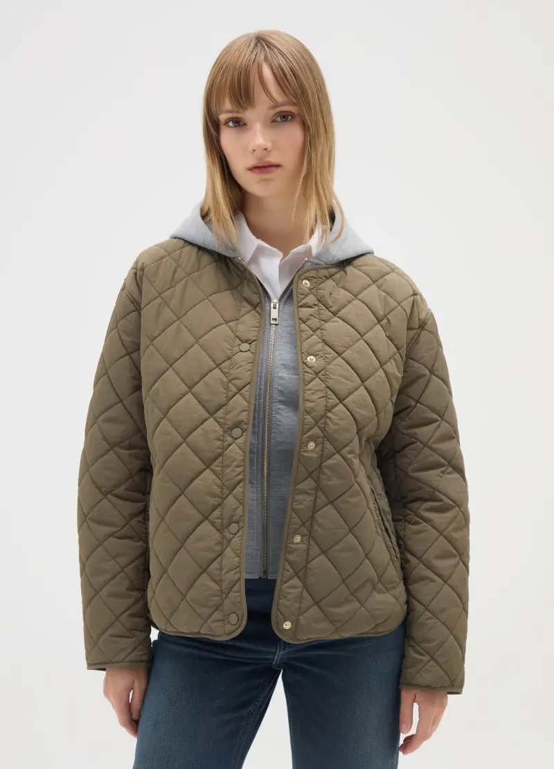 Giacca Husky Verde Regular Fit, Donna, Verde miniatura 2