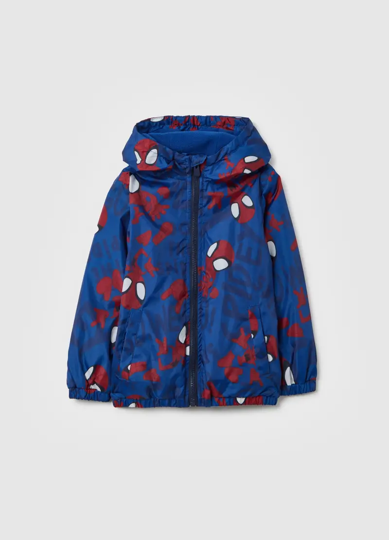 Giacca Imbottita Blu Da Bambino Con Zip E Stampa Spider-man, Multicolor
