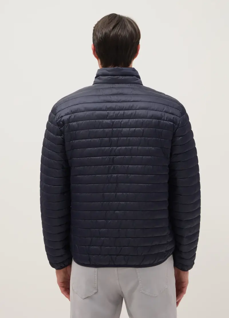 Giacca Imbottita Blu Regular Fit Con Zip, Uomo, Blu miniatura 3