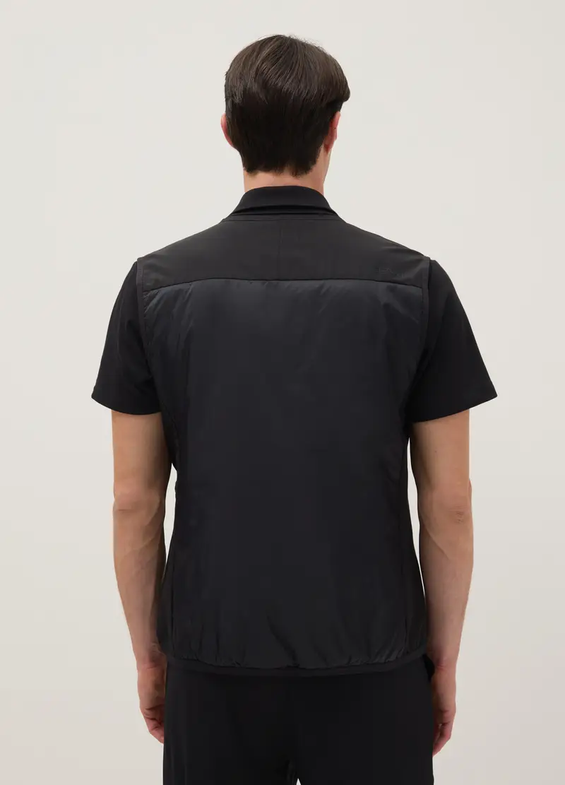 Giacca Imbottita Senza Maniche Nera Regular Fit, Uomo, Nero miniatura 3