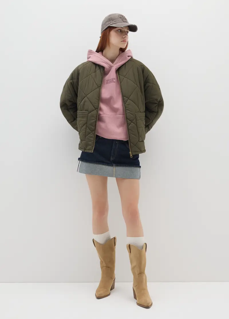 Giacca Imbottita Verde Con Vestibilità Oversize, Donna, Verde miniatura 2