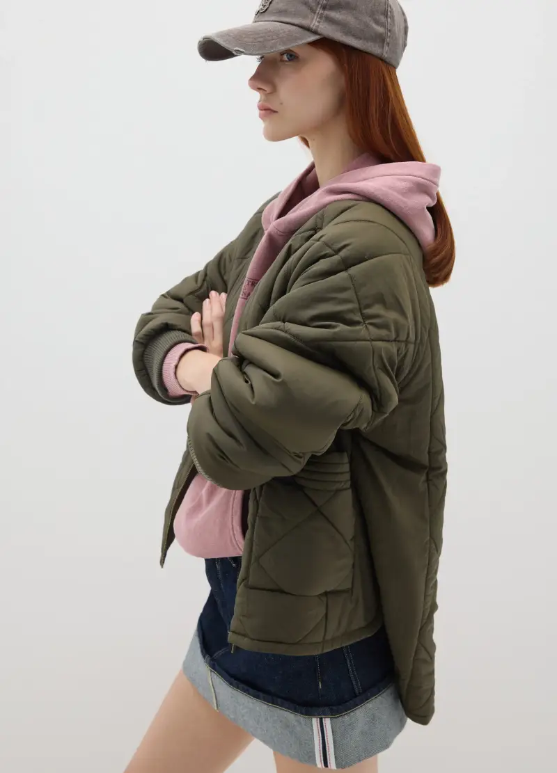 Giacca Imbottita Verde Con Vestibilità Oversize, Donna, Verde