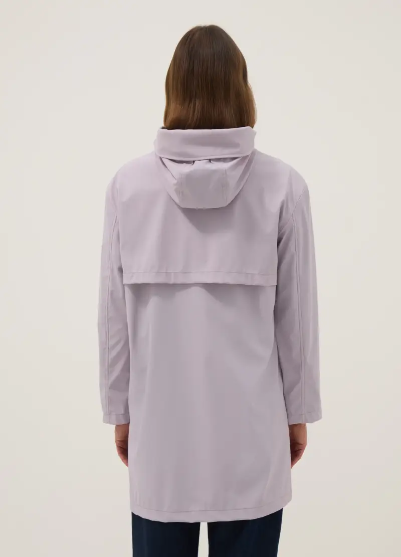 Giacca Impermeabile Viola Con Cappuccio Regular Fit, Donna, Viola miniatura 3