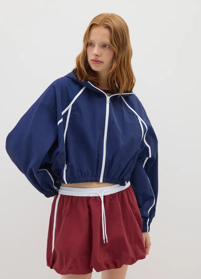 OVS, Giacca In Blu Con Cappuccio, Donna, Blu, Taglia: XS miniatura 2