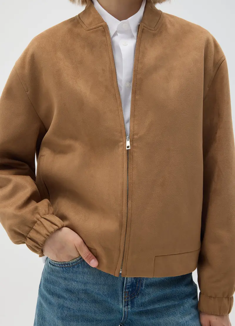 OVS, Giacca In Camoscio Marrone Regular Fit, Donna, Marrone, Taglia: XS miniatura 3