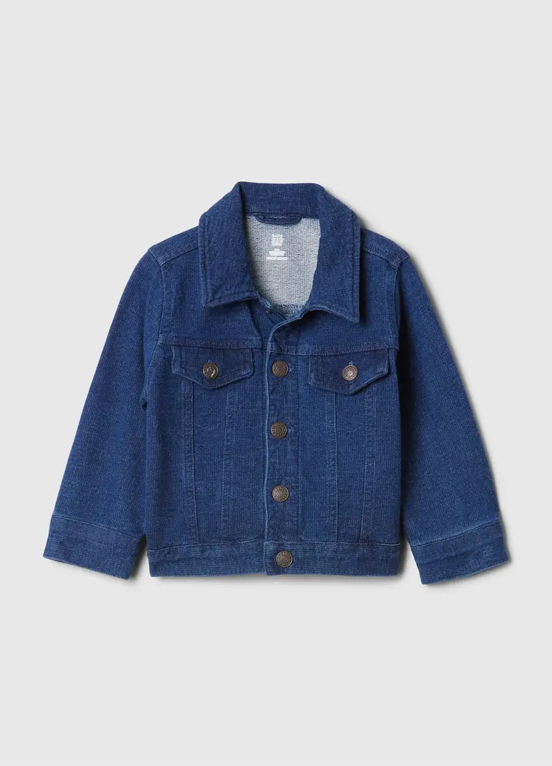 OVS, Giacca In French Terry Denim, Unisex, Blu, Taglia: 6-12M/69-74