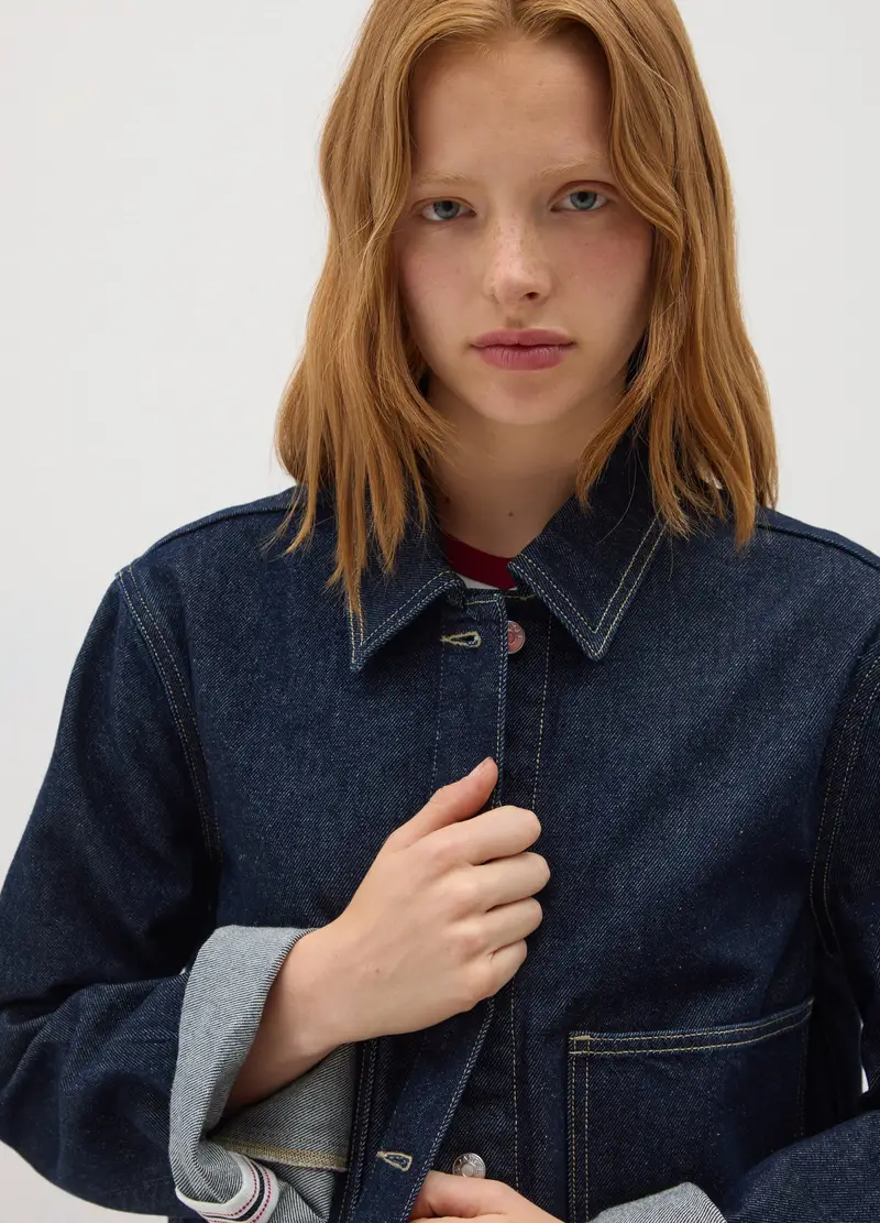 OVS, Giacca In Puro Cotone Blu Regular Fit, Donna, Denim, Taglia: XS miniatura 3