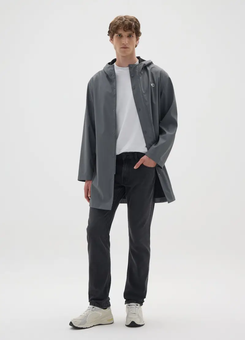 OVS, Giacca Leggera Impermeabile Grigia Regular Fit, Uomo, Grigio, Taglia: M