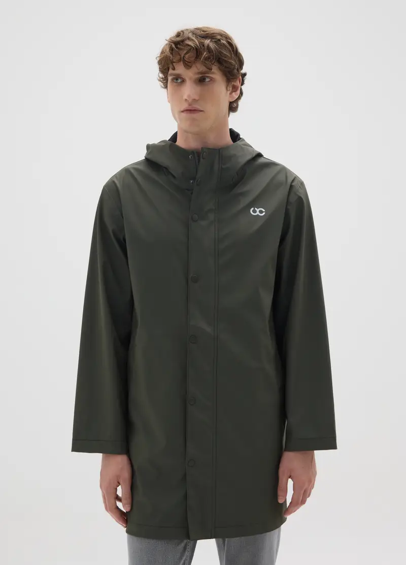 Giacca Leggera Impermeabile Verde Regular Fit, Uomo, Verde miniatura 2