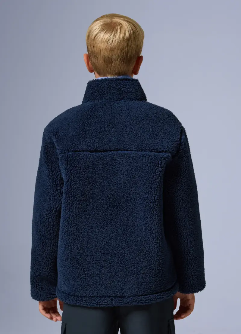 Giacca Sherpa Full Zip Altavia With Deborah Compagnoni, Unisex, Blu miniatura 3