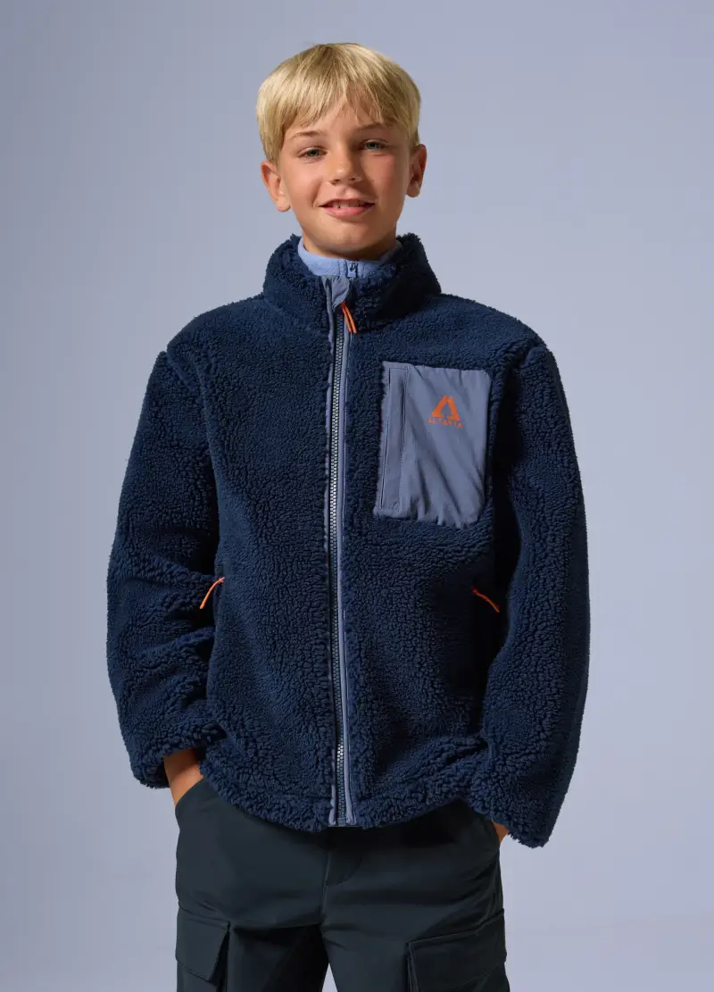 Giacca Sherpa Full Zip Altavia With Deborah Compagnoni, Unisex, Blu