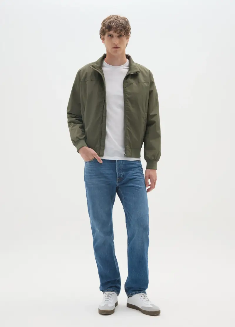 Giacca Verde Imbottita Con Chiusura A Zip, Uomo, Verde