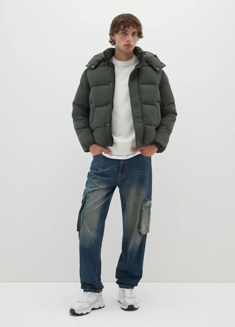 Giacca Verde Regular Fit Senza Cappuccio, Uomo, Verde