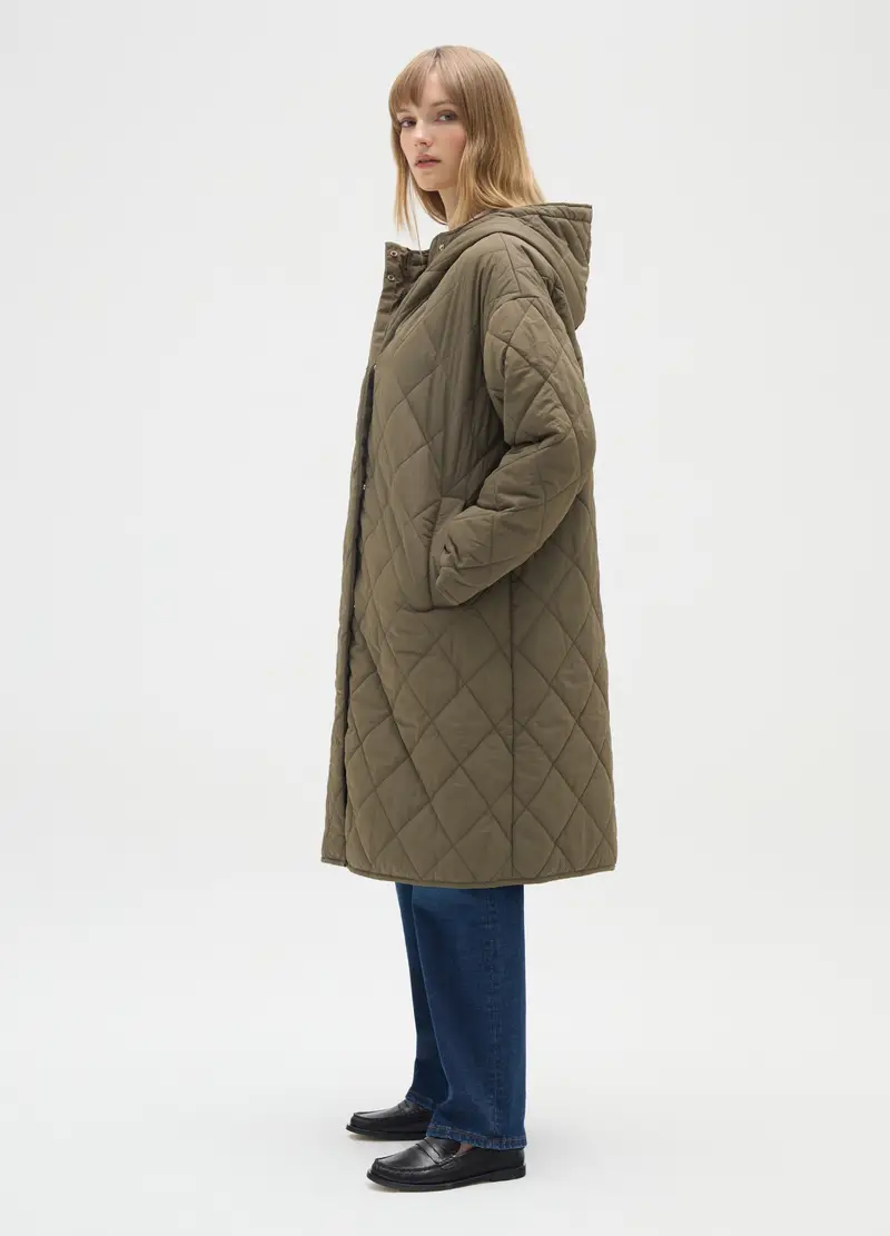 Giacca Verde Trapuntata, Donna, Grigio miniatura 2