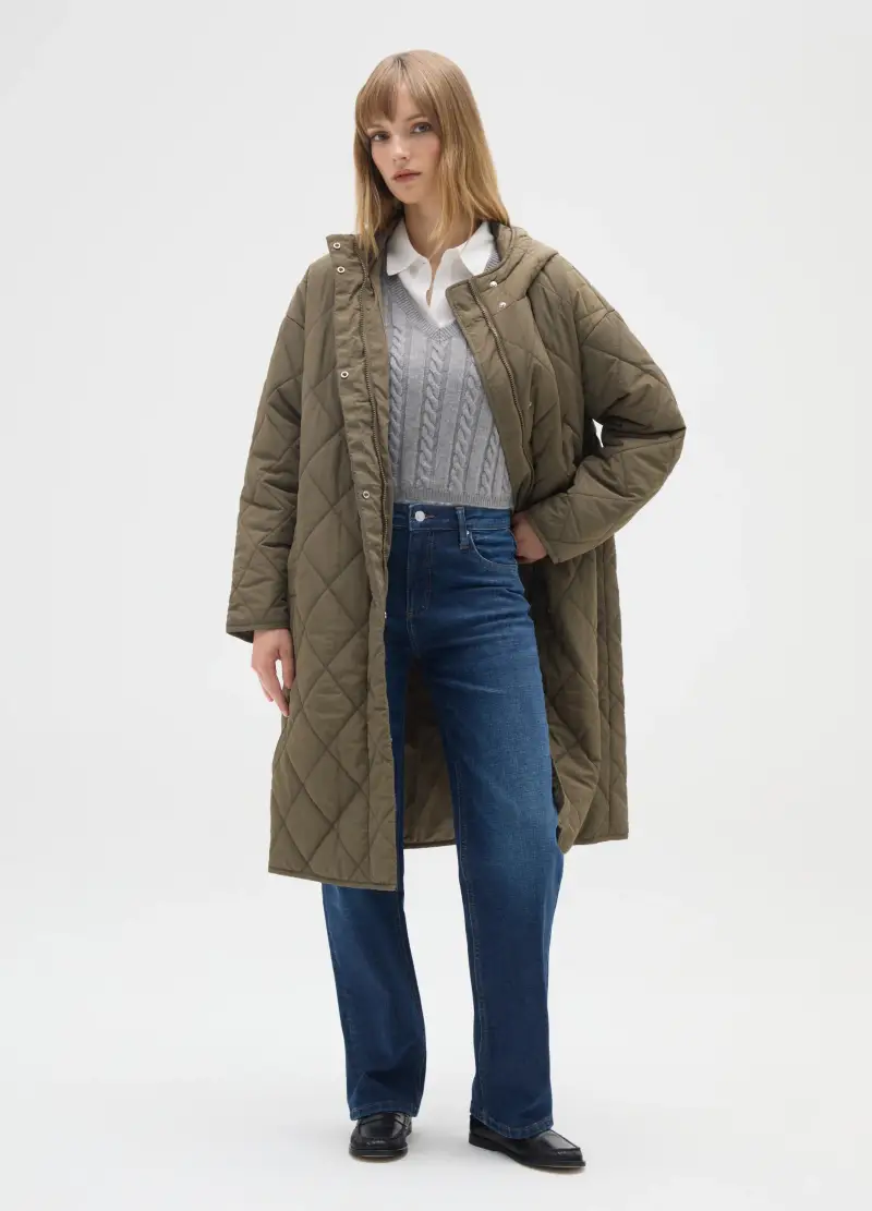 Giacca Verde Trapuntata, Donna, Grigio