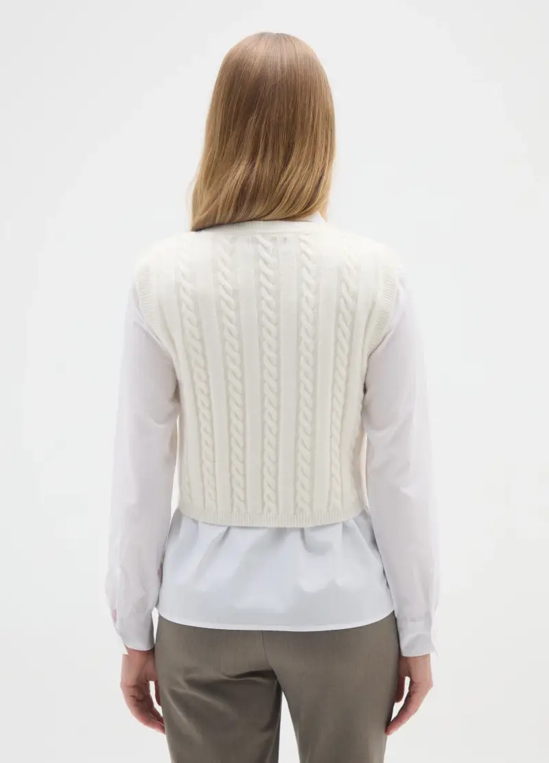 OVS Gilet Donna Bianco 4153322 miniatura 3