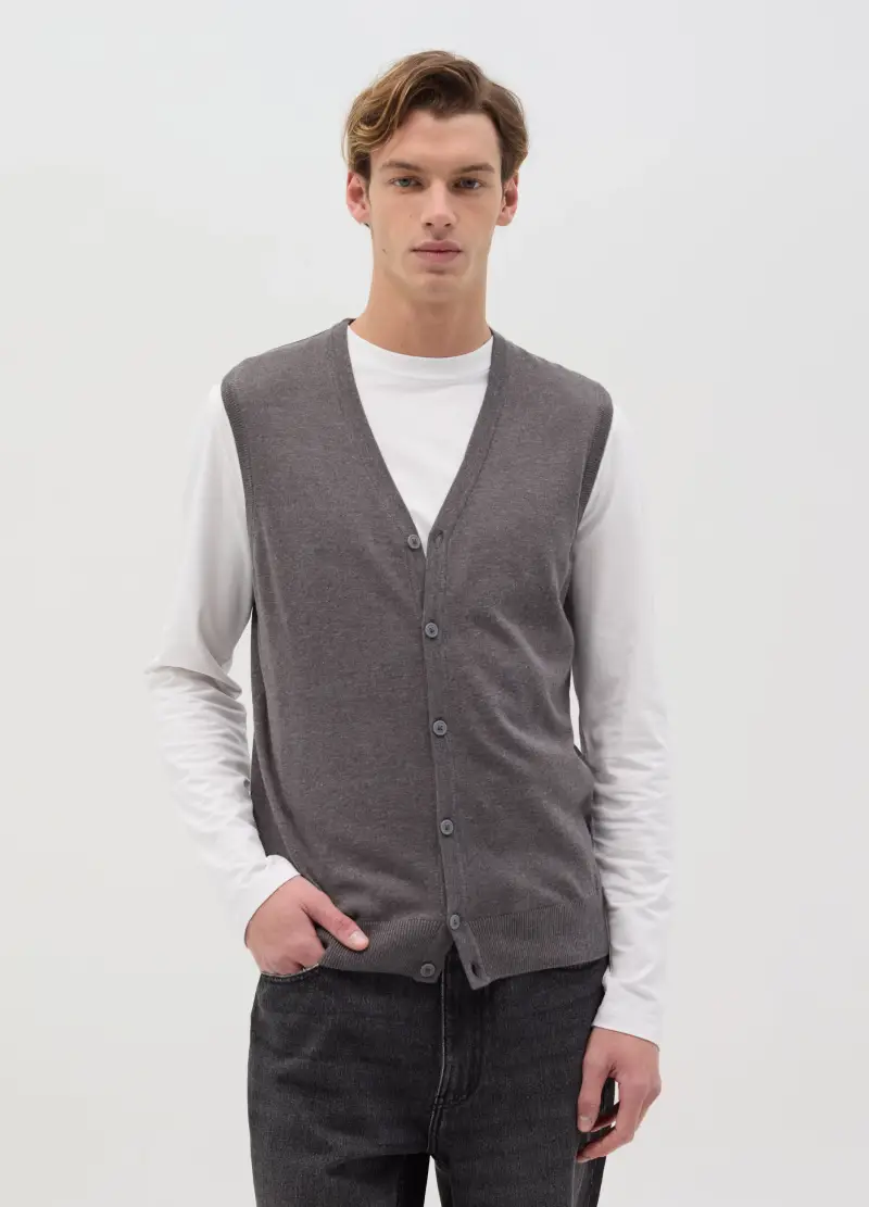 OVS Gilet Uomo Grigio 4169353 miniatura 2
