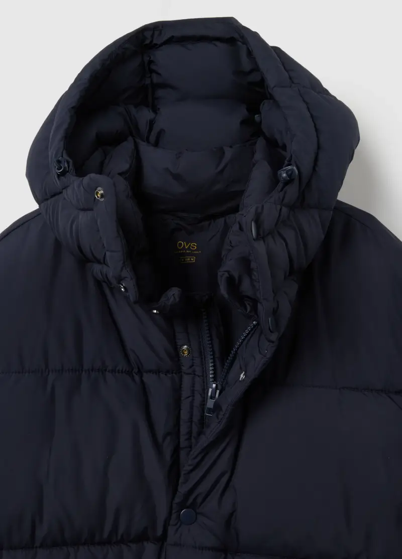 Giubbotto Imbottito Blu Regular Fit Con Zip E Bottoni, Uomo, Blu miniatura 2